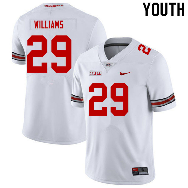 Youth #29 Kourt Williams Ohio State Buckeyes College Football Jerseys Sale-White